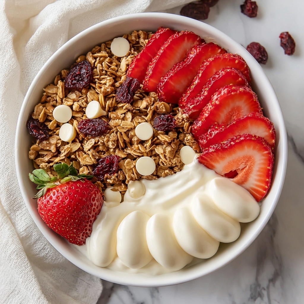 Strawberry White Chocolate Granola Recipe - Recipe Image