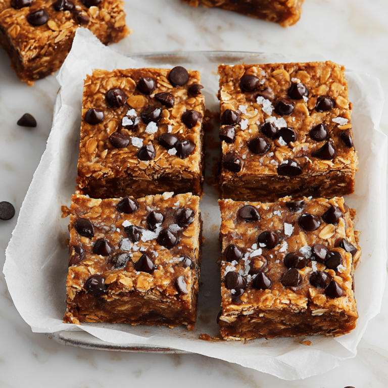 Healthy Chocolate Chip Oatmeal Bars Recipe