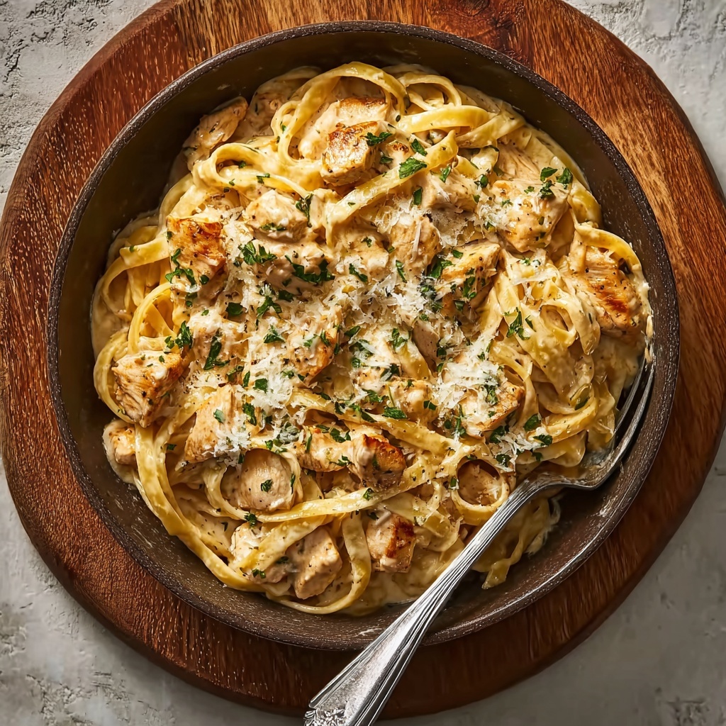 Creamy Cowboy Butter Chicken Linguine Recipe - Recipe Image