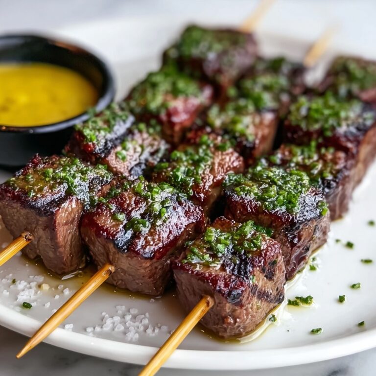 Grilled Beef Skewers Basted in Bone Marrow Fat Recipe