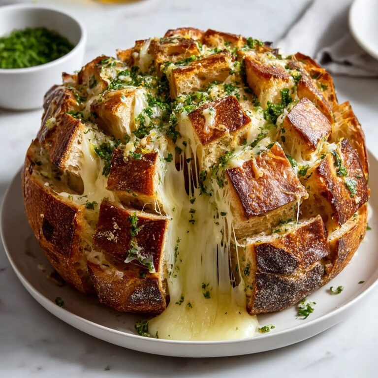 Easy Cheese and Roasted Garlic Pull-Apart Bread Recipe