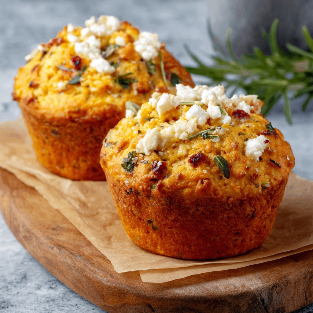 Savory Pumpkin & Feta Muffins Recipe - Recipe Image