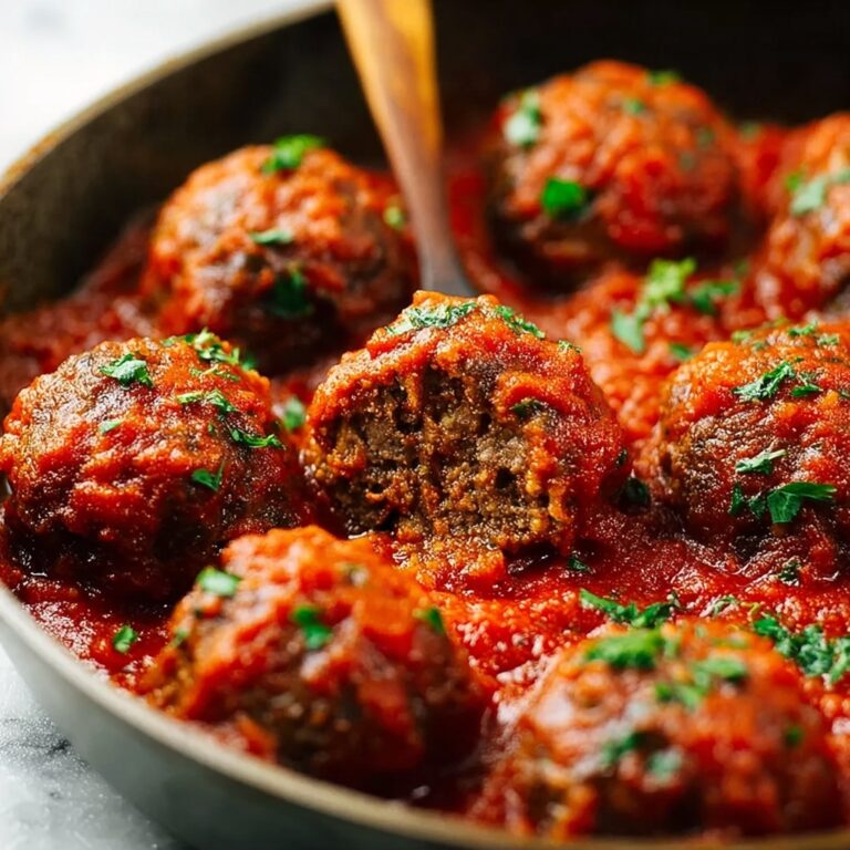 Ground Beef Meatballs in Marinara Sauce Recipe
