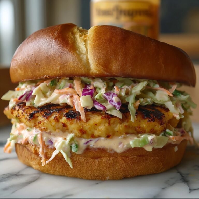 Buffalo Ranch Coleslaw Topped Chicken Sandwich Recipe