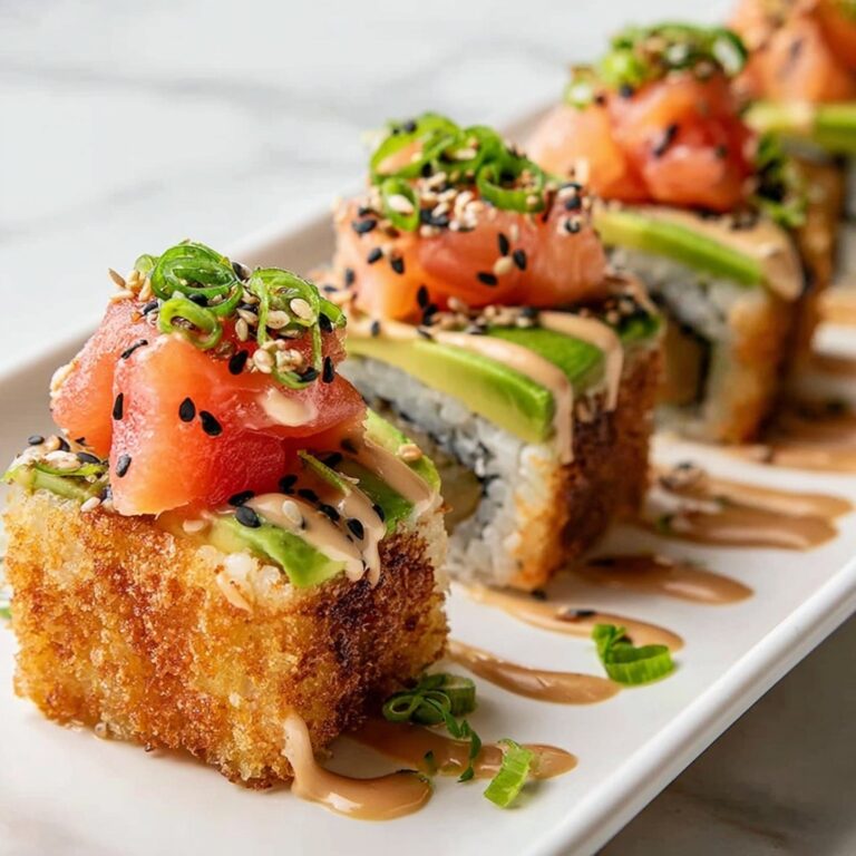 Crispy Rice Sushi Cupcakes with Smoked Salmon and Avocado Recipe