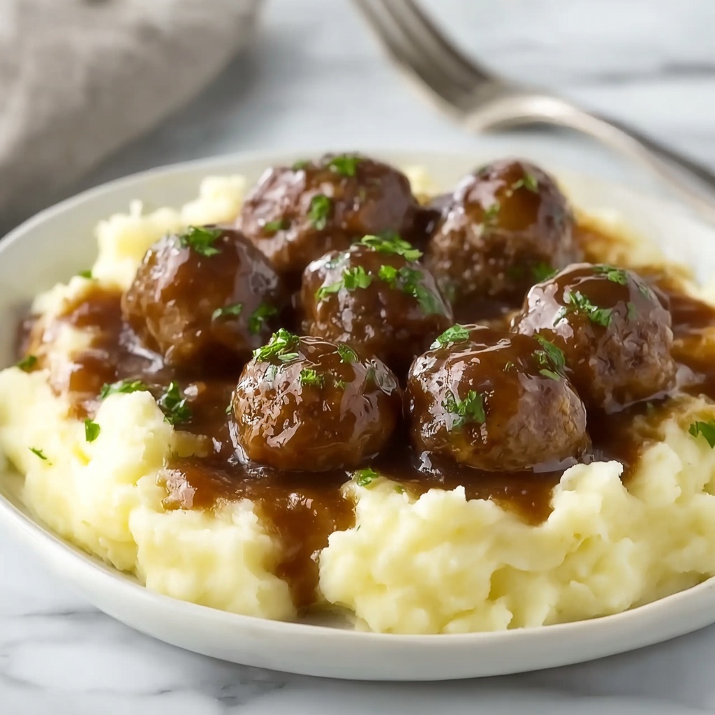 Slow Cooker Salisbury Steak Meatballs Recipe - Recipe Image