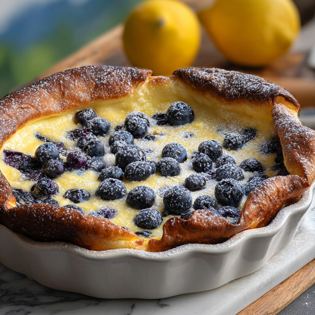 Blueberry Lemon Dutch Baby Recipe - Recipe Image