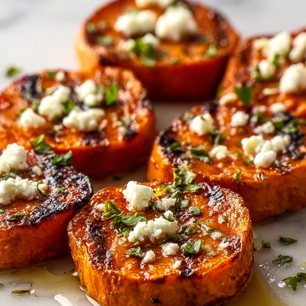 Roasted Sweet Potato Rounds with Honey & Feta Recipe - Recipe Image
