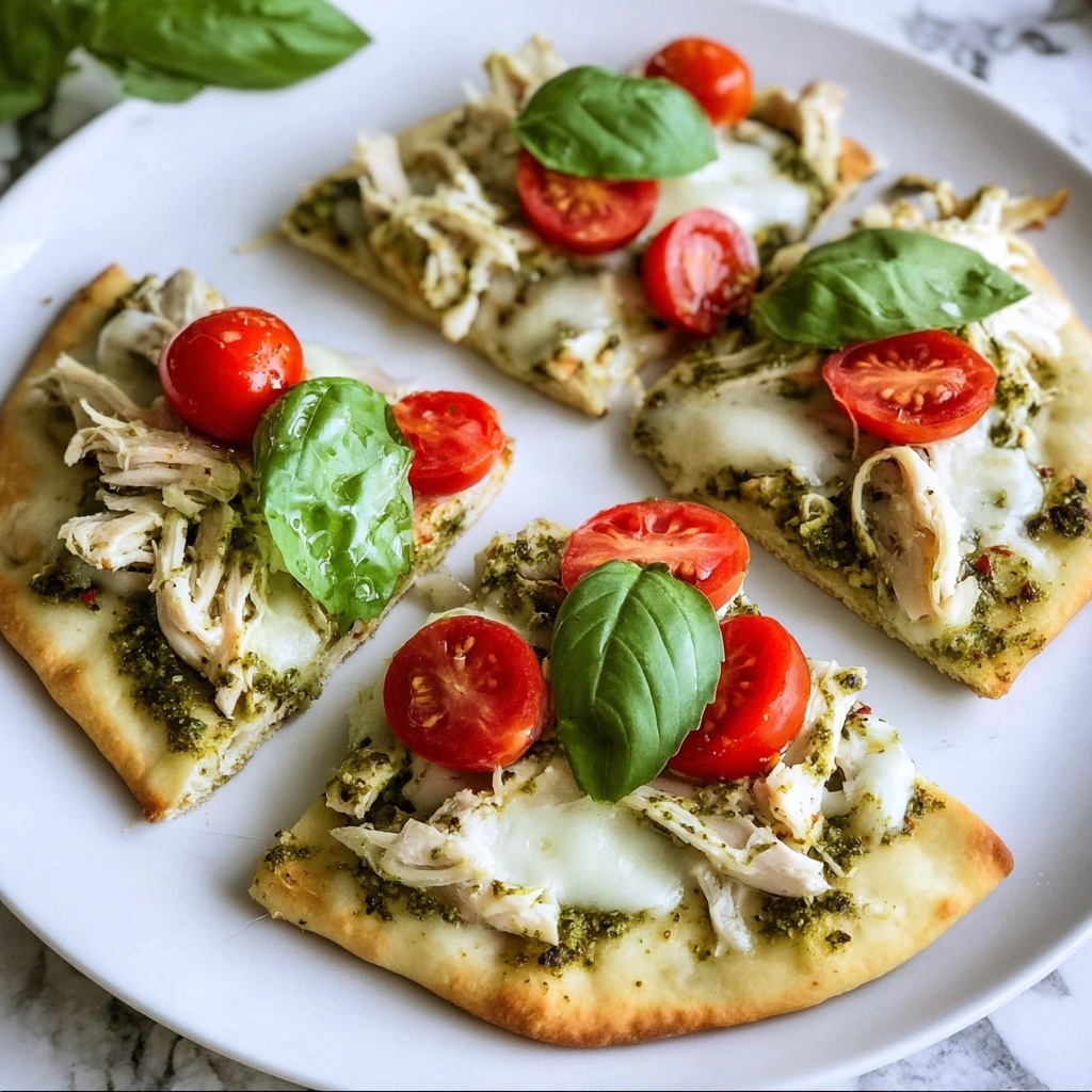 Pesto Chicken Flatbread Bites: 5 Irresistible Flavor Pops Recipe - Recipe Image
