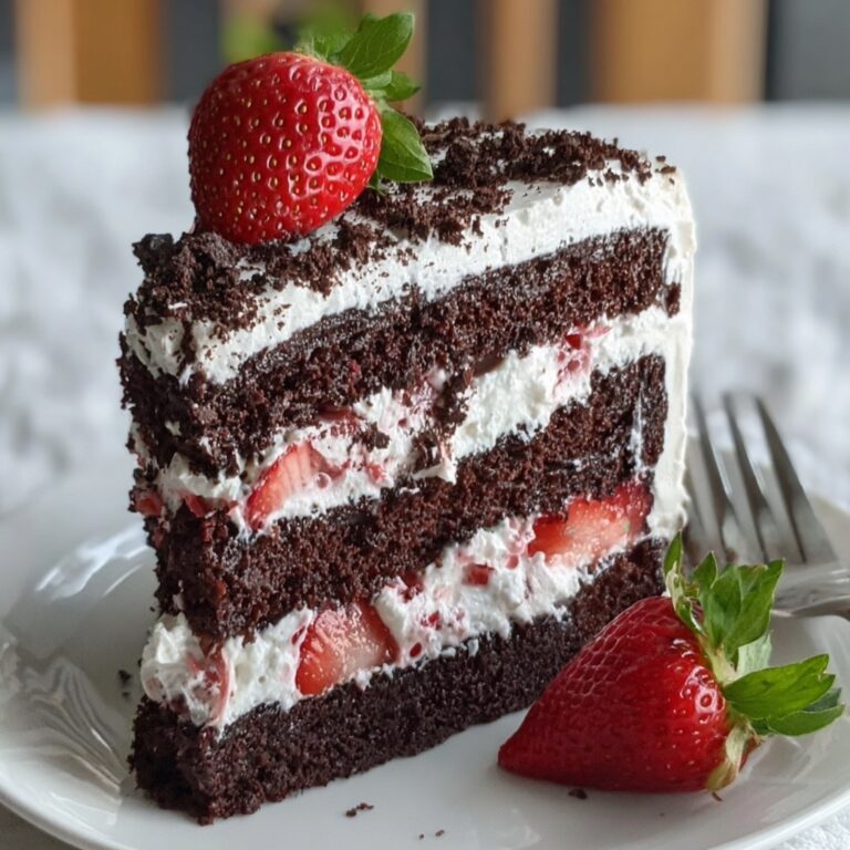 Dark Velvet Strawberry Cake Recipe