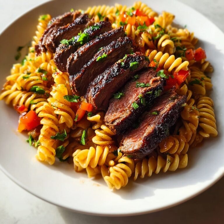 Sticky Honey Garlic Steak and Rotini Recipe