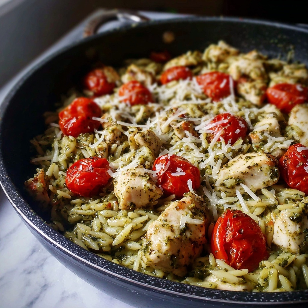 One Pan Chicken & Pesto Orzo: 7 Steps to Comforting Bliss Recipe - Recipe Image