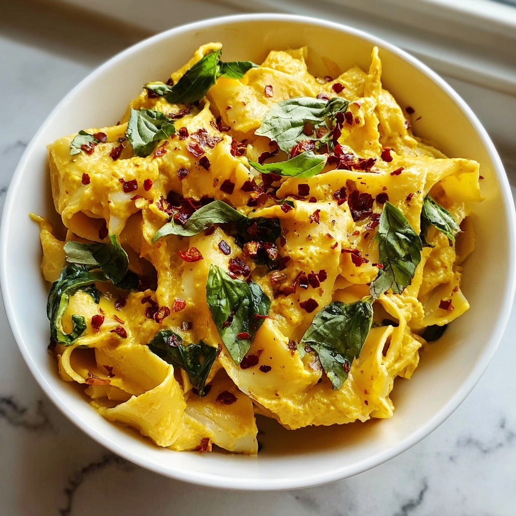 Spicy Creamy Pappardelle Pasta Recipe - Recipe Image