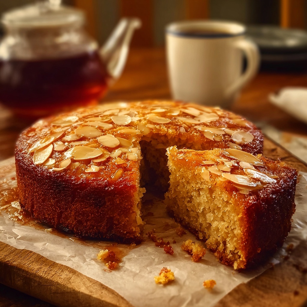 Moroccan Orange & Date Cake with Almond Topping Recipe - Recipe Image