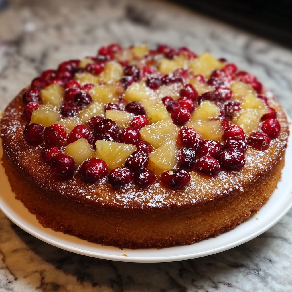 Spiced Apple Cranberry Cake Recipe - Recipe Image