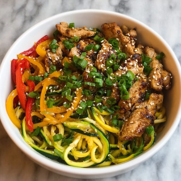 Garlic Chicken Zucchini Noodles Stir Fry Recipe