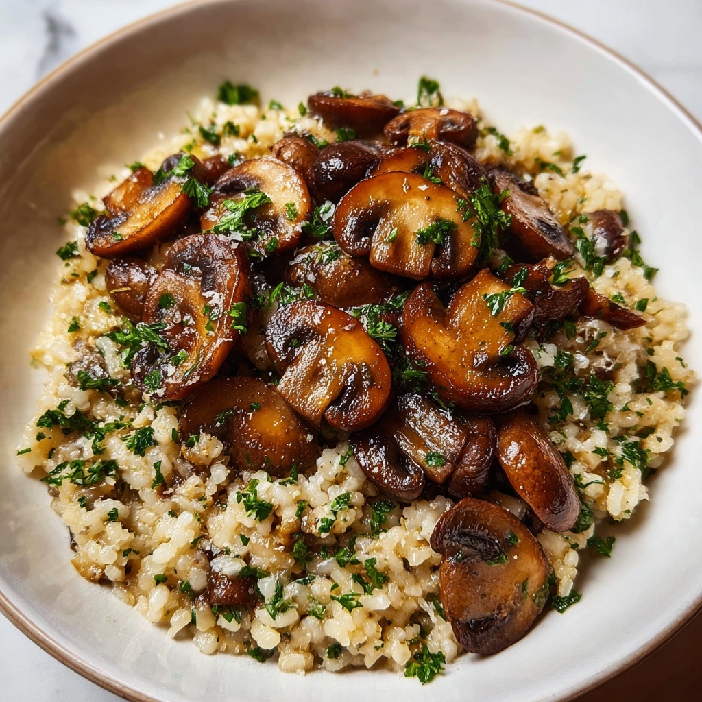 Vegan Mushroom Risotto Creamy Recipe for Ultimate Comfort Recipe - Recipe Image