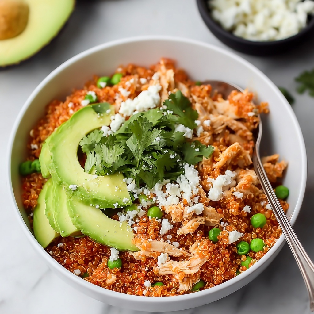 Deliciously Healthy Buffalo Quinoa Chicken Salad Recipe - Recipe Image