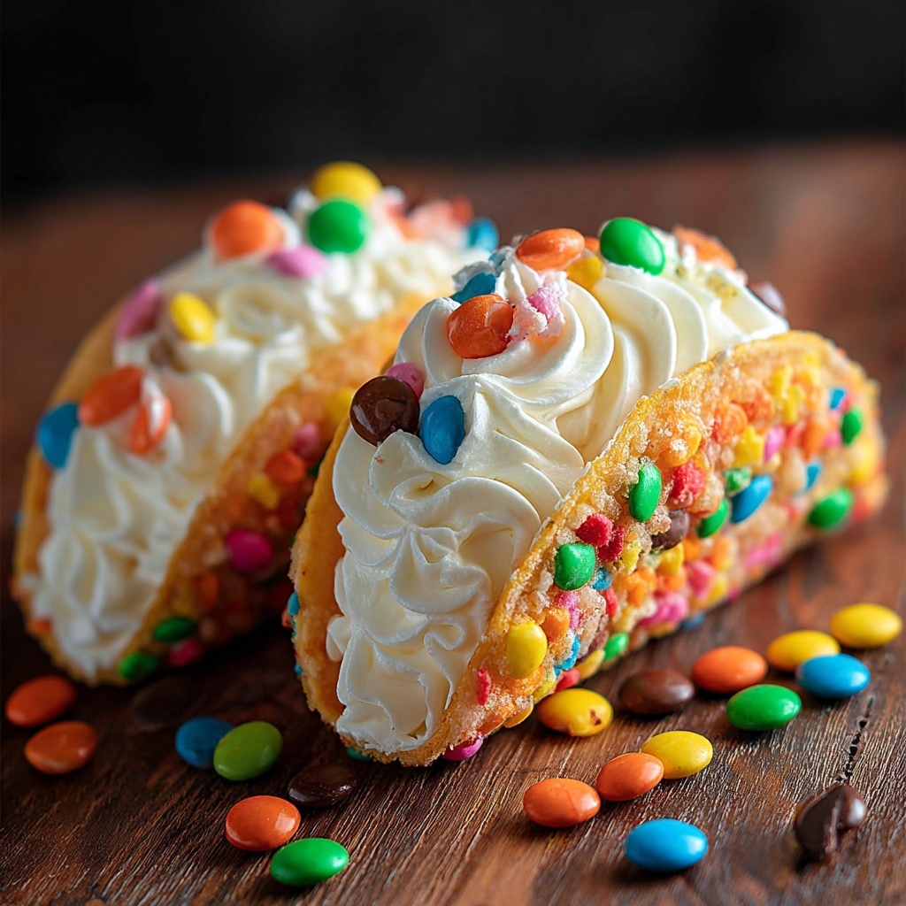 Fruity Pebbles Cheesecake Tacos Recipe - Recipe Image