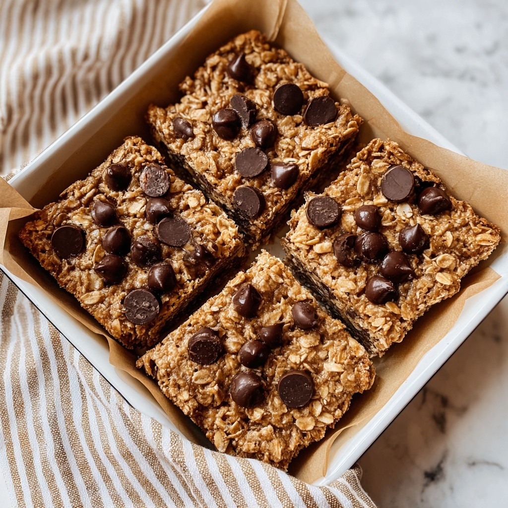 Chocolate Chip Peanut Butter Granola Cookie Bars Recipe - Recipe Image