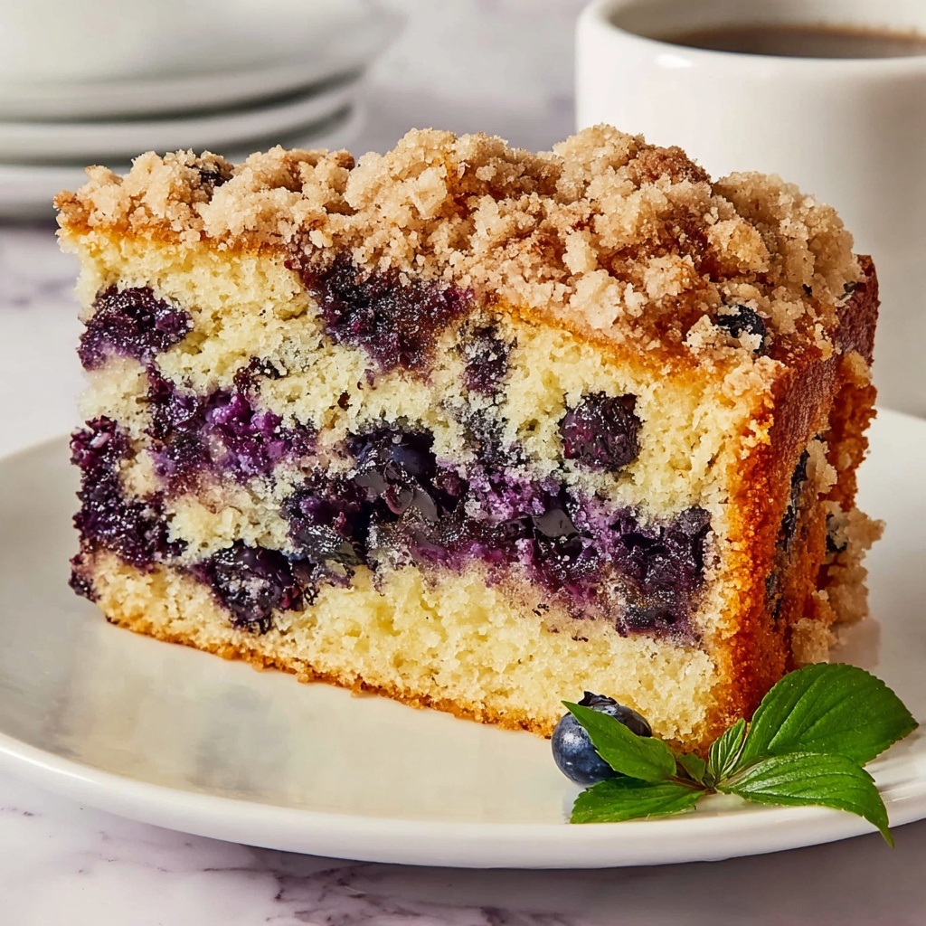 Blueberry Breakfast Cake with Lemon and Walnut Topping Recipe - Recipe Image