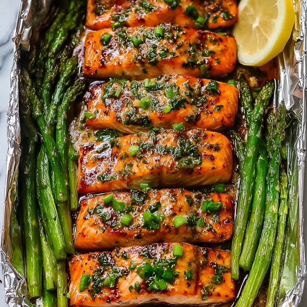 Baked Salmon in Foil with Asparagus Recipe - Recipe Image
