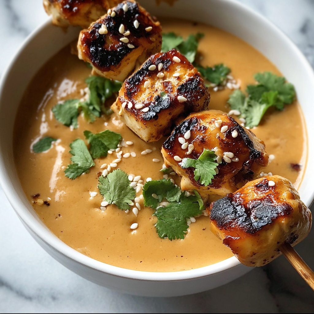 Thai Chicken Satay with Peanut Sauce Recipe - Recipe Image