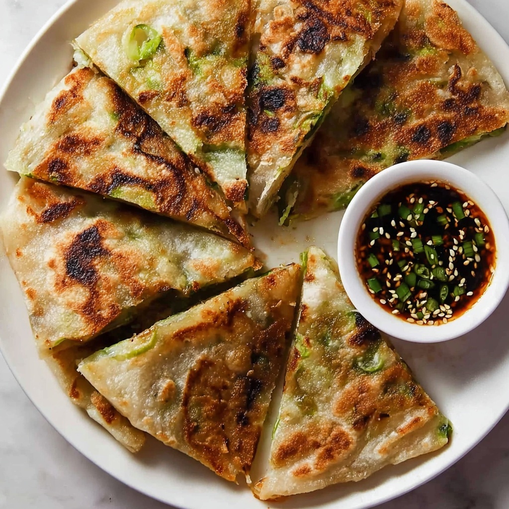 Irresistible Scallion Pancake Quesadilla with Cheesy Goodness Recipe - Recipe Image