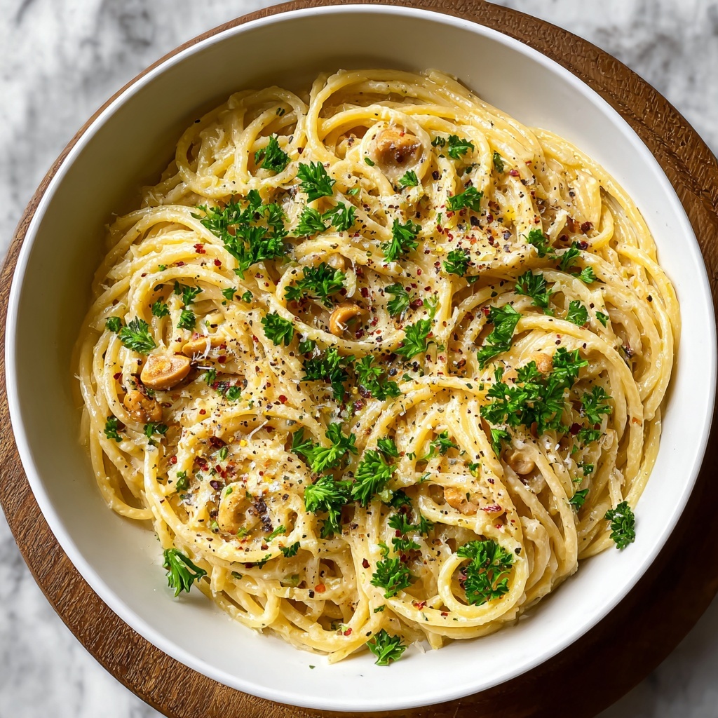One Pot Creamy Garlic Pasta Recipe - Recipe Image
