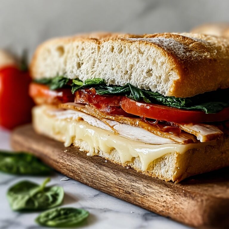 Gourmet Ciabatta Sandwich with Grilled Chicken, Fresh Mozzarella, Roasted Red Peppers, and Balsamic Glaze Recipe