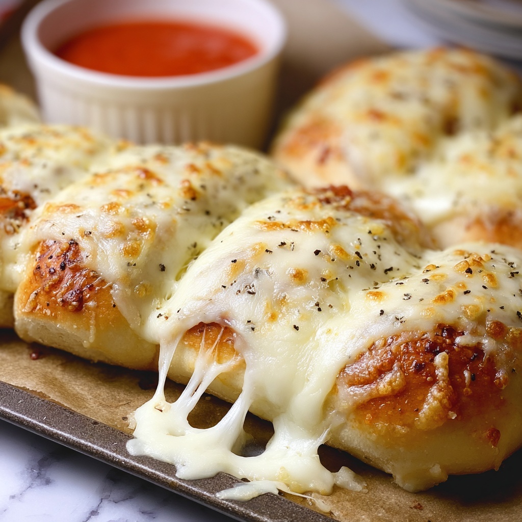 Homemade Cheesy Breadsticks Recipe - Recipe Image
