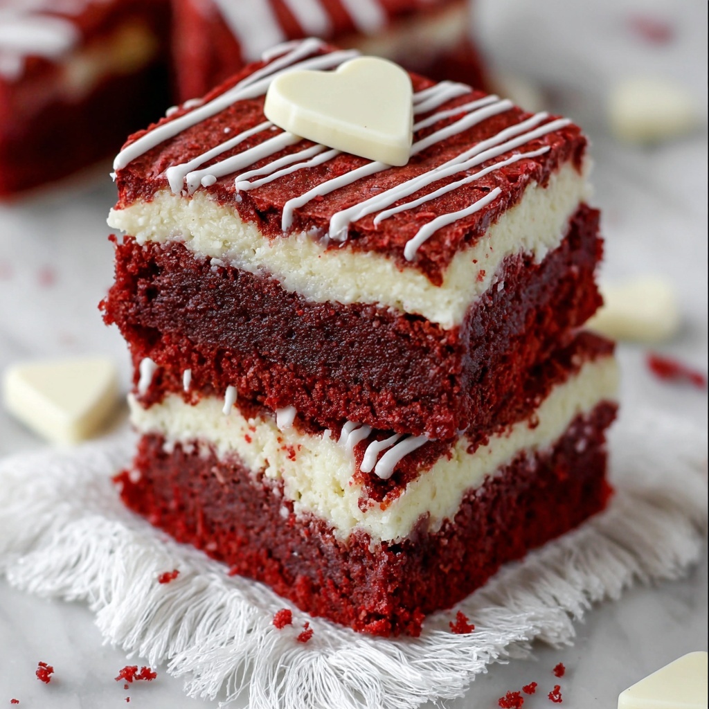 Red Velvet Brownies with White Chocolate Chips Recipe - Recipe Image
