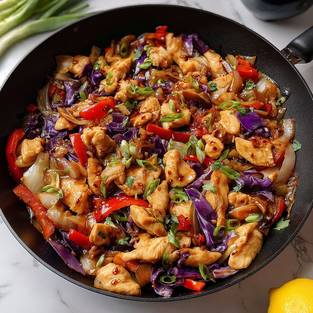 Chicken and Cabbage Stir Fry Recipe - Recipe Image