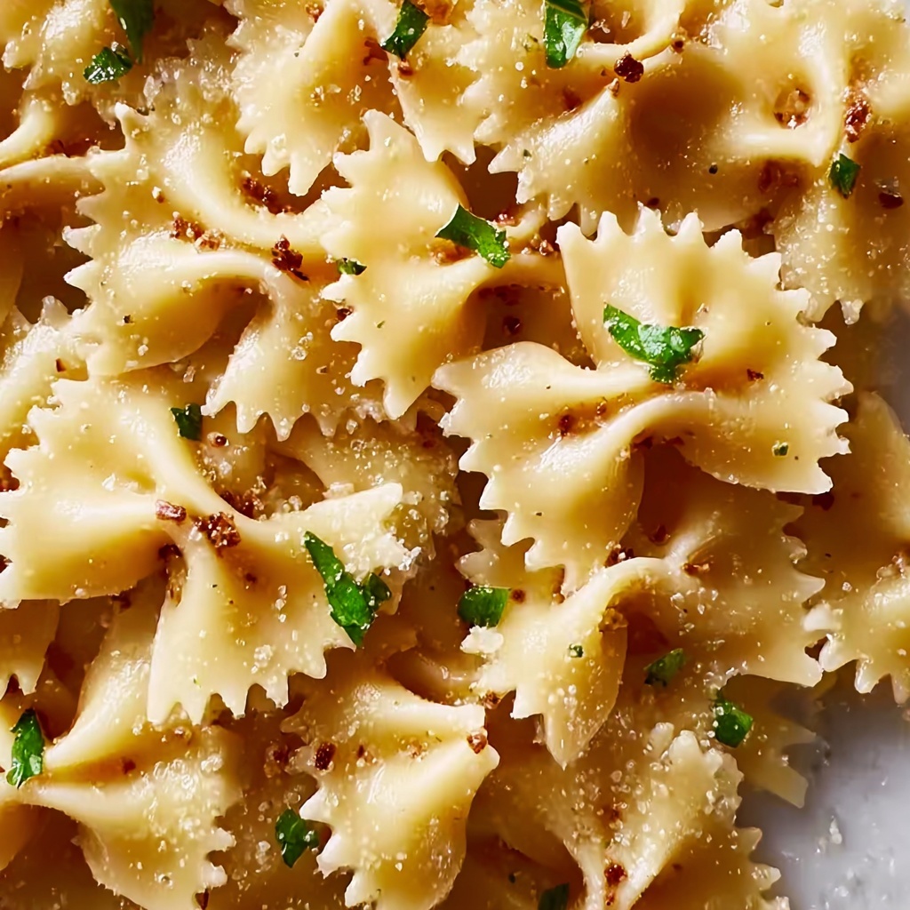 Garlic Butter Bowtie Pasta Bliss Recipe - Recipe Image