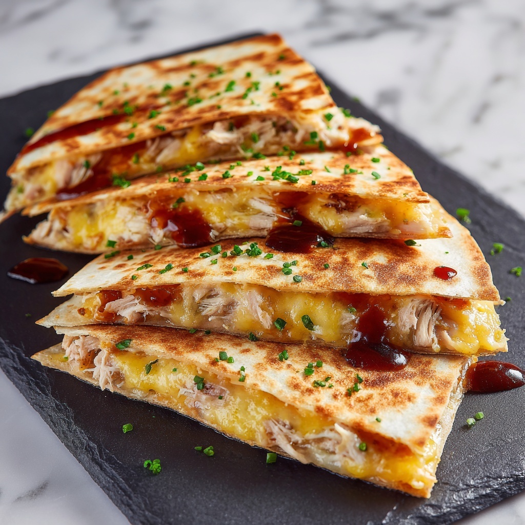 Hot Honey BBQ Chicken Quesadillas Recipe - Recipe Image