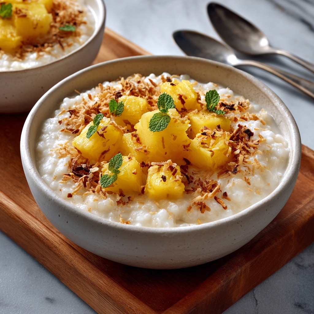 Coconut Pineapple Rice Pudding Recipe - Recipe Image