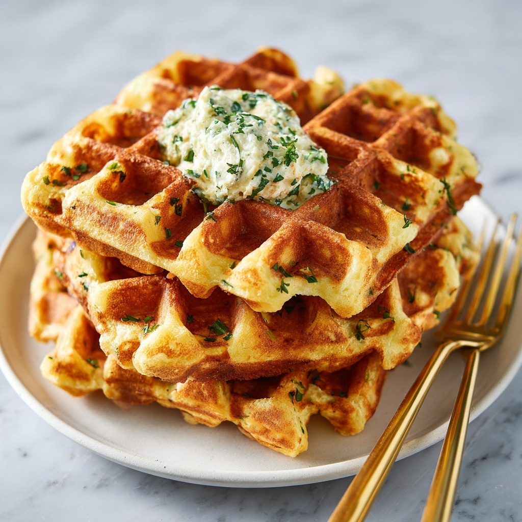 Savory Cheddar Chive Waffles Recipe - Recipe Image