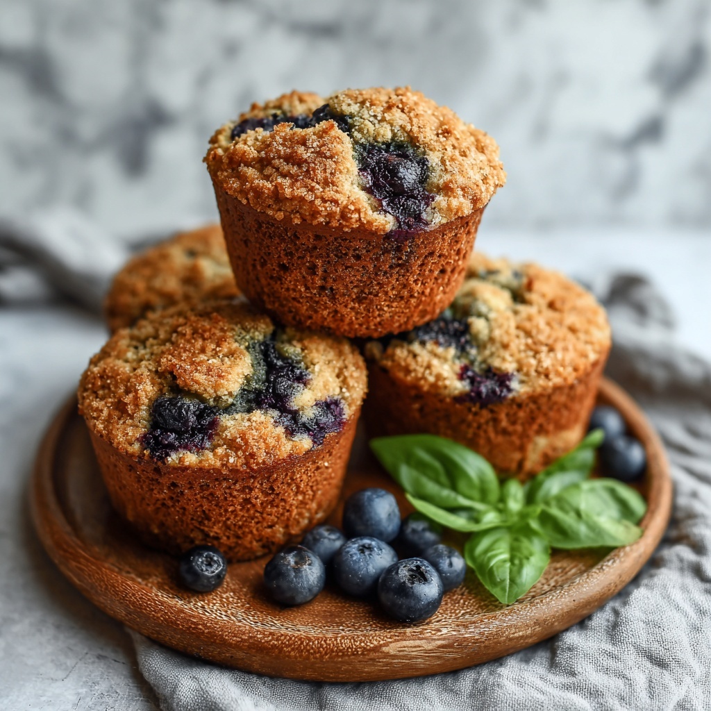 Blueberry Basil Breakfast Muffins Recipe - Recipe Image