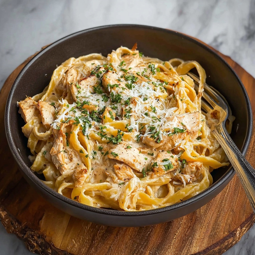 Creamy Cowboy Butter Chicken Linguine Recipe - Recipe Image