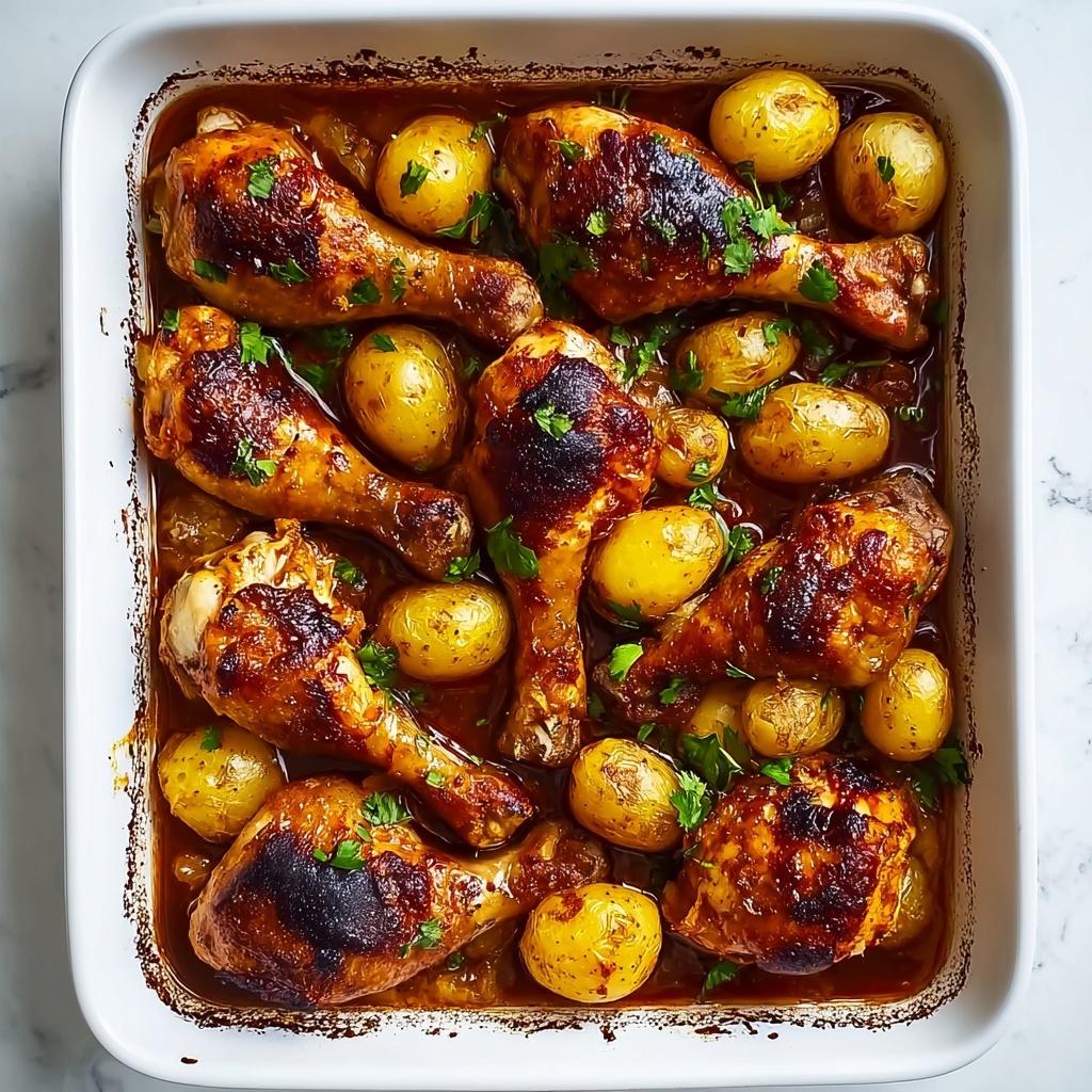One Pan Lemon Herb Chicken and Potatoes Recipe - Recipe Image