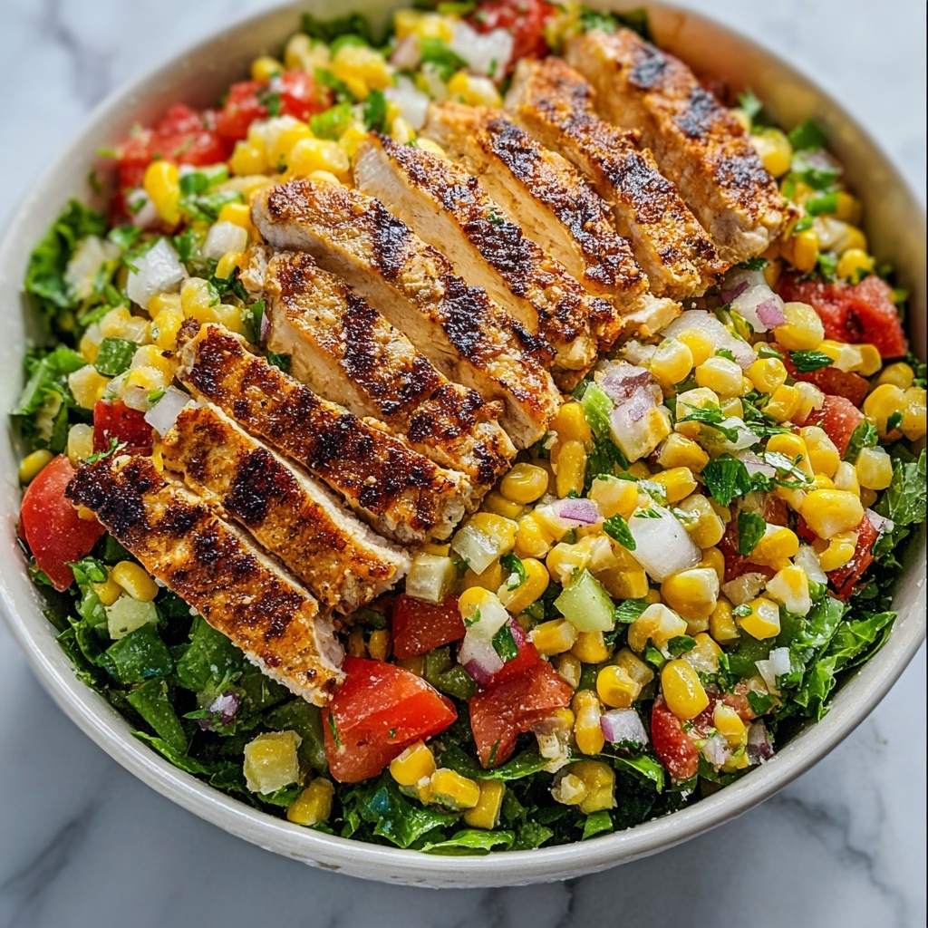 Grilled Mexican Corn Chicken Salad Recipe - Recipe Image