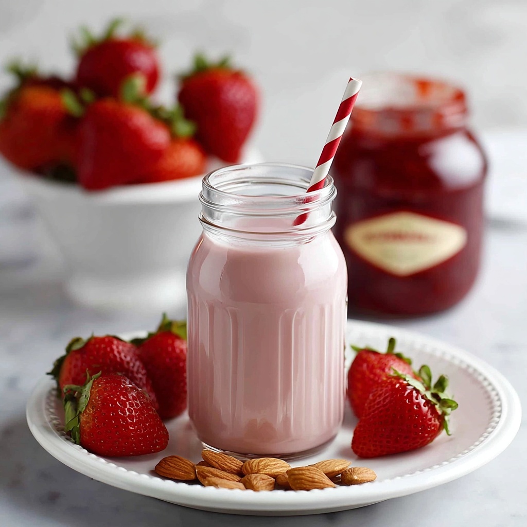 Strawberry Almond Milk Recipe - Recipe Image