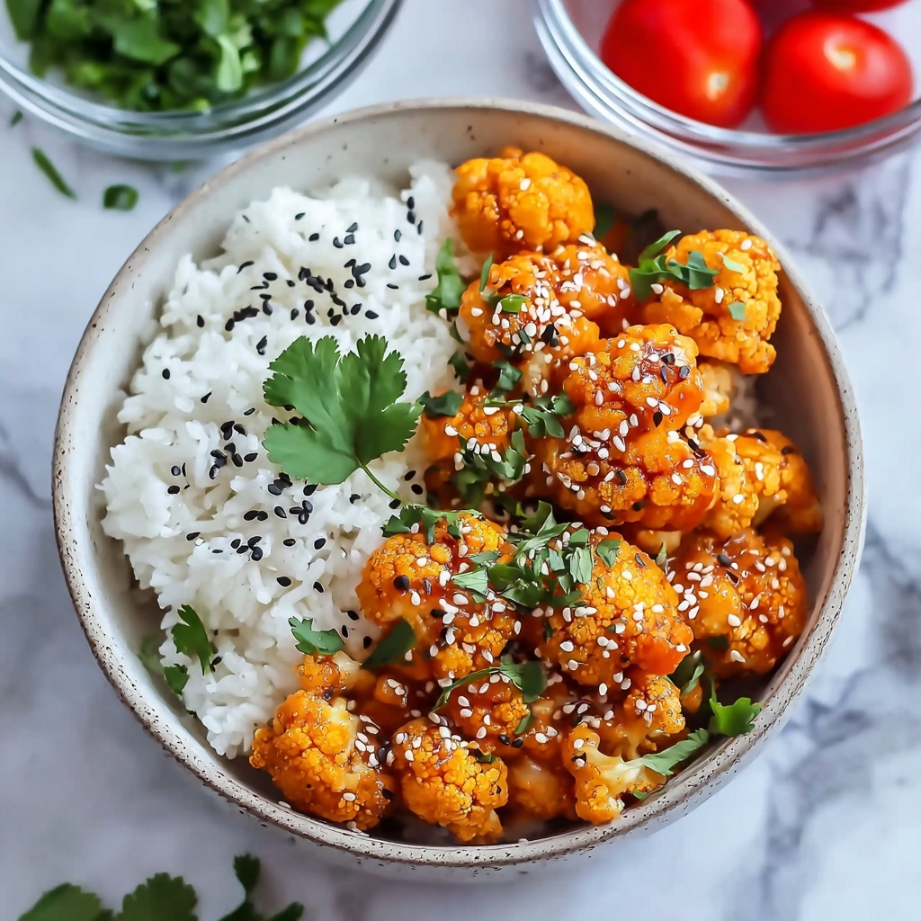 Sticky Sesame Cauliflower (Vegan Recipe) Recipe - Recipe Image