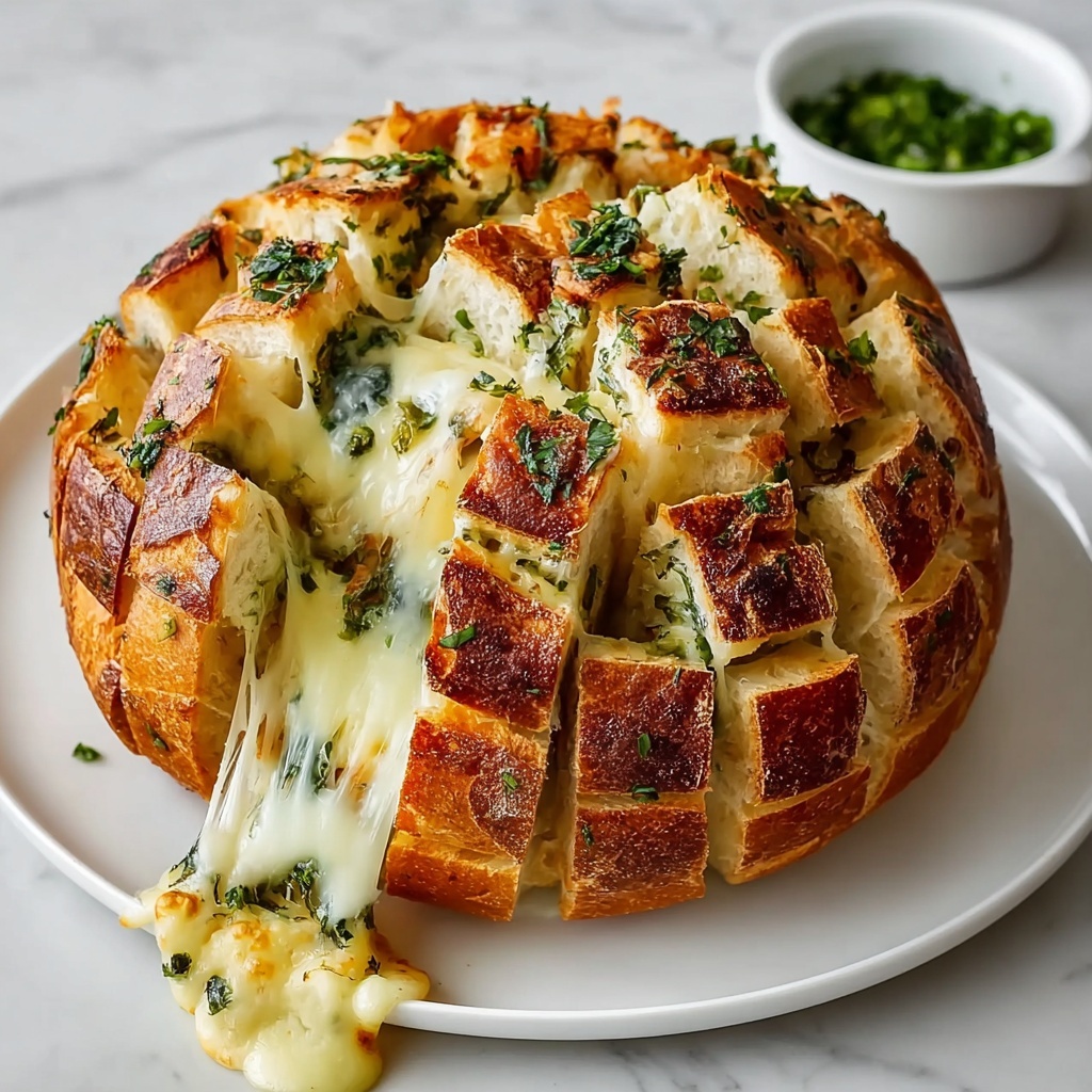 Easy Cheese and Roasted Garlic Pull-Apart Bread Recipe - Recipe Image