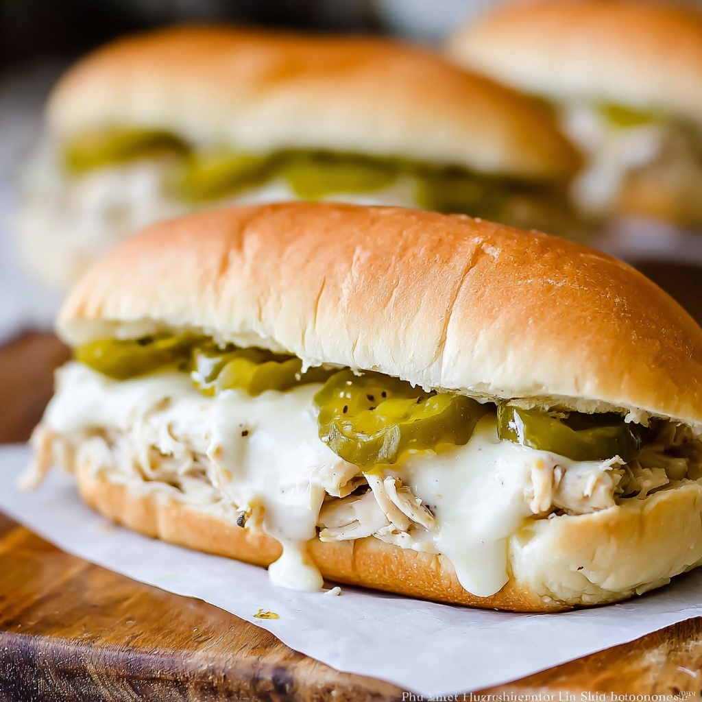 Crock Pot Chicken Cheesesteak Sandwiches Recipe - Recipe Image