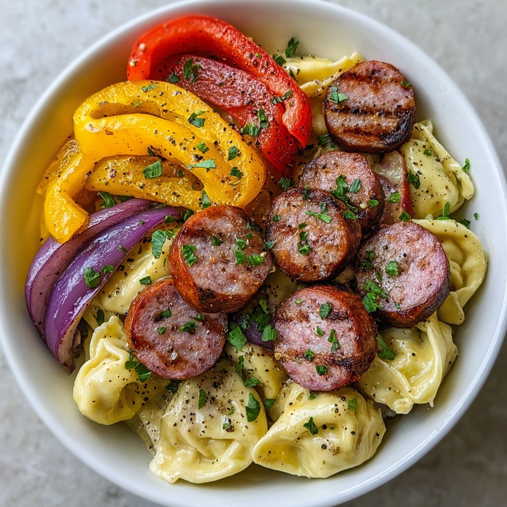 Grilled Kielbasa Tortellini Recipe - Recipe Image