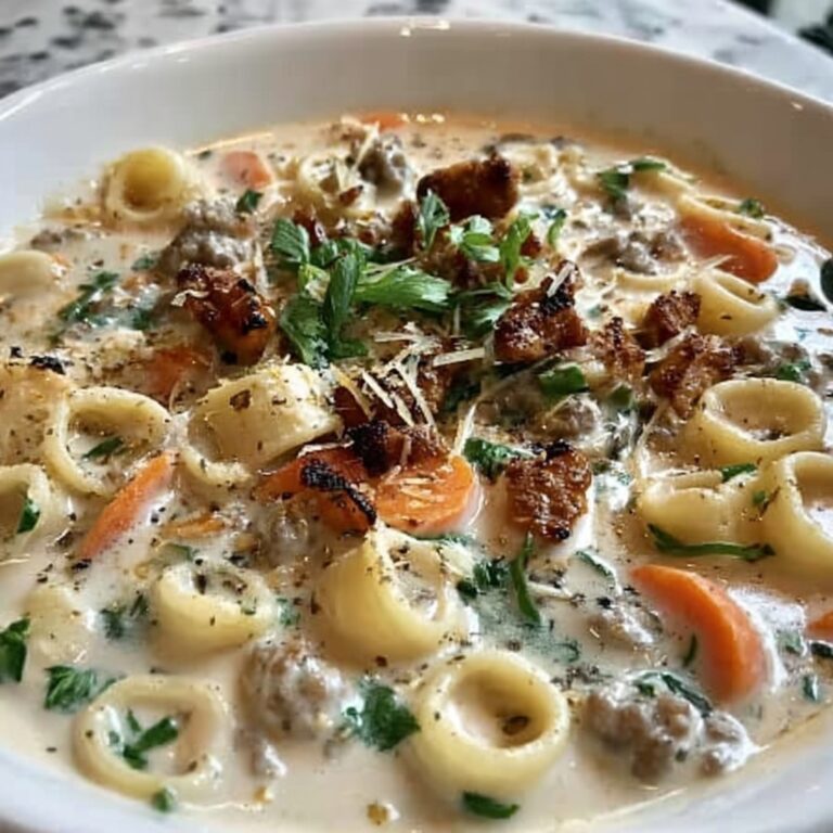 Cozy Ditalini Soup with Creamy Parmesan and Italian Sausage Recipe