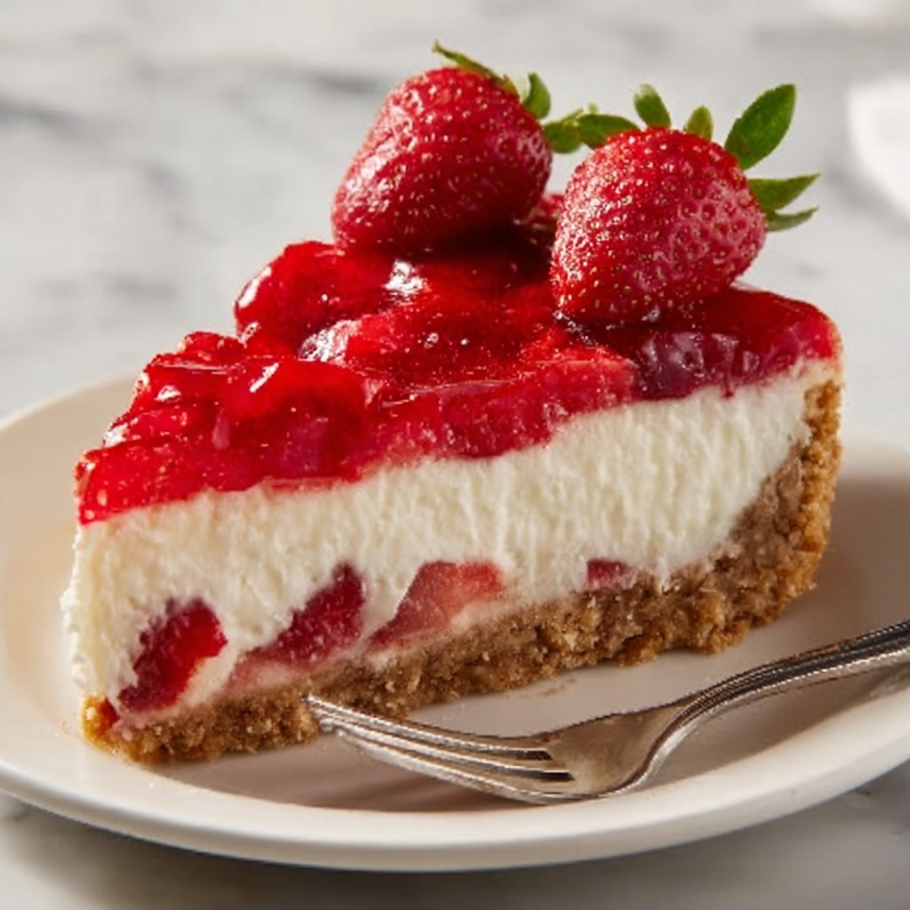 Creamy Strawberry Cheesecake Recipe - Recipe Image