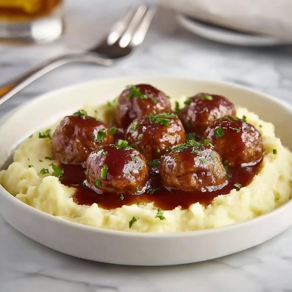 Slow Cooker Salisbury Steak Meatballs Recipe - Recipe Image