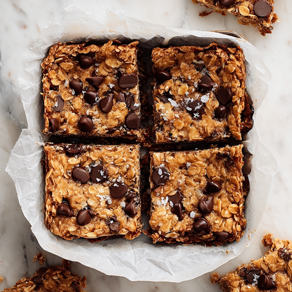 Healthy Chocolate Chip Oatmeal Bars Recipe - Recipe Image